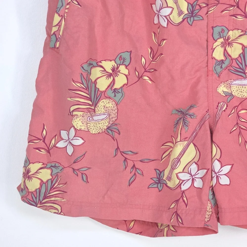 VTG 90s Tommy Bahama Swim Shorts Trunks Large Paradise Nation Lined Aloha Floral